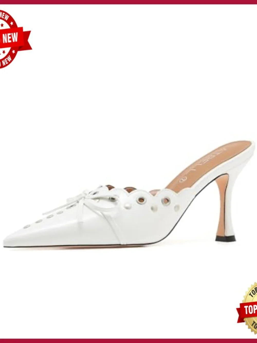 Kitten Heel Mules Pointed Toe Suede Stiletto Slides Bow Heeled Sandals Wedding